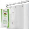 Clean Healthy Living Microfiber Fabric White Shower Curtain & Liner with Suction Cups & Weighted Bottom - 70 X 72 in. Long